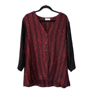 ilLOOminations Handwoven Sweater by Danni Webb OS Cardigan Red